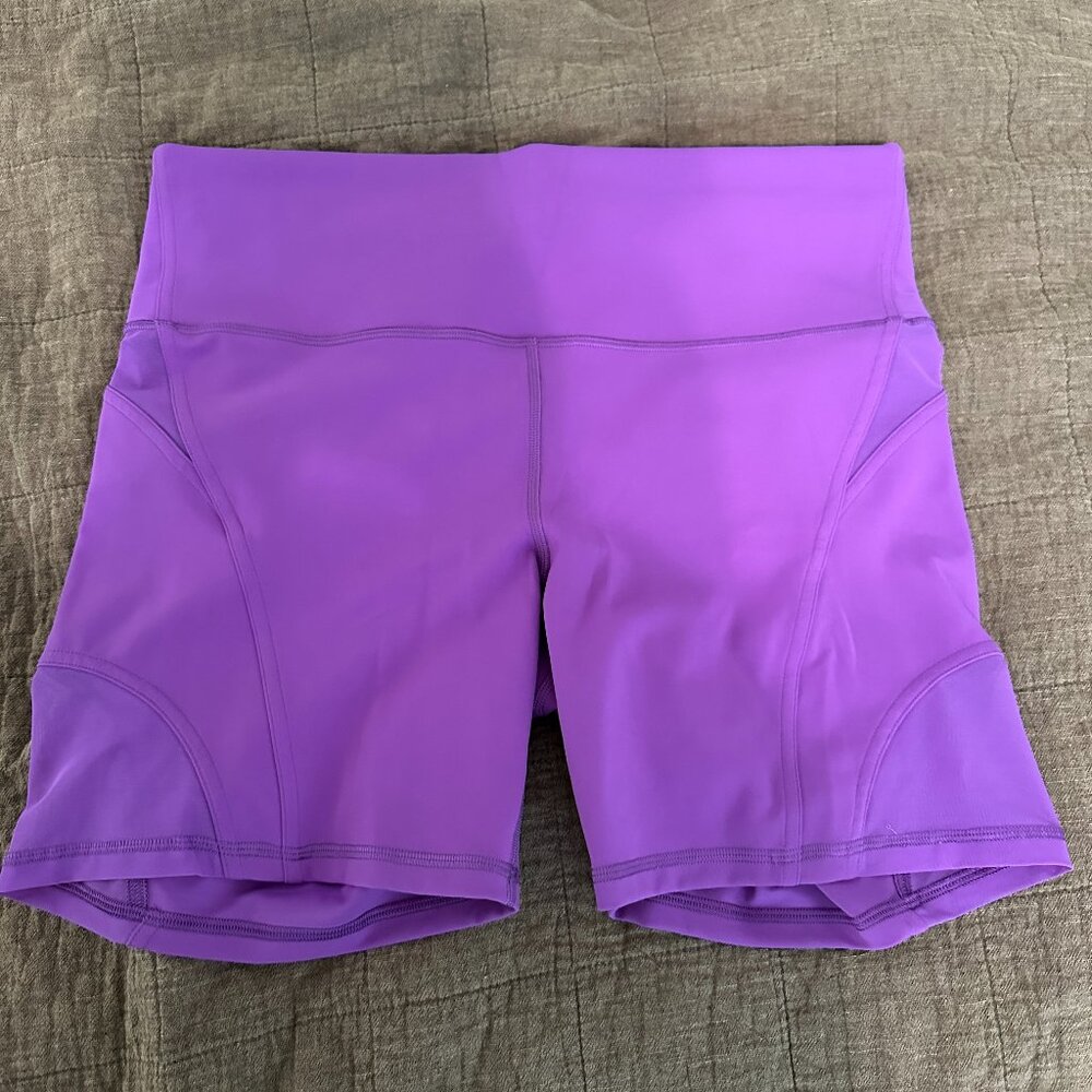 Lululemon Wunder Train Mesh Panel High-Rise Short 6" - Atomic Purple